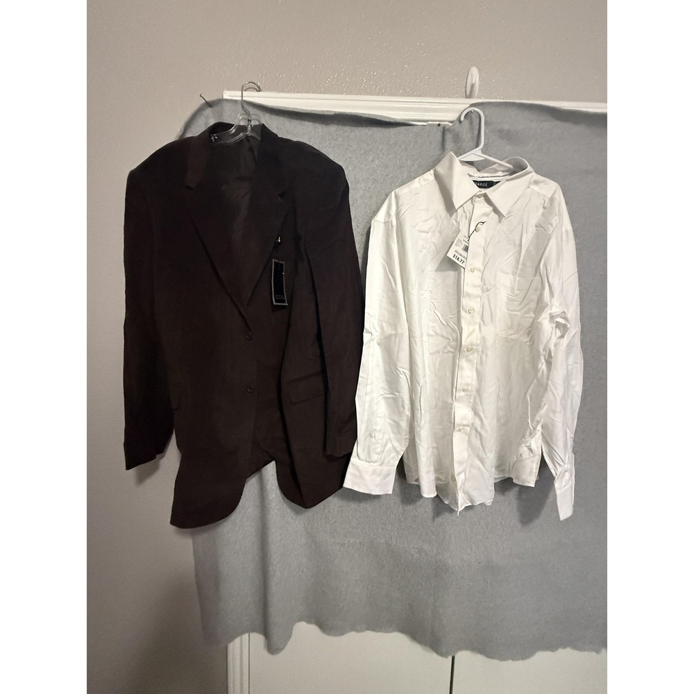 Zagato Blazer Sport Coat Mens 48L Brown Corduroy 2 Button 2 Piece Jacket Shirt